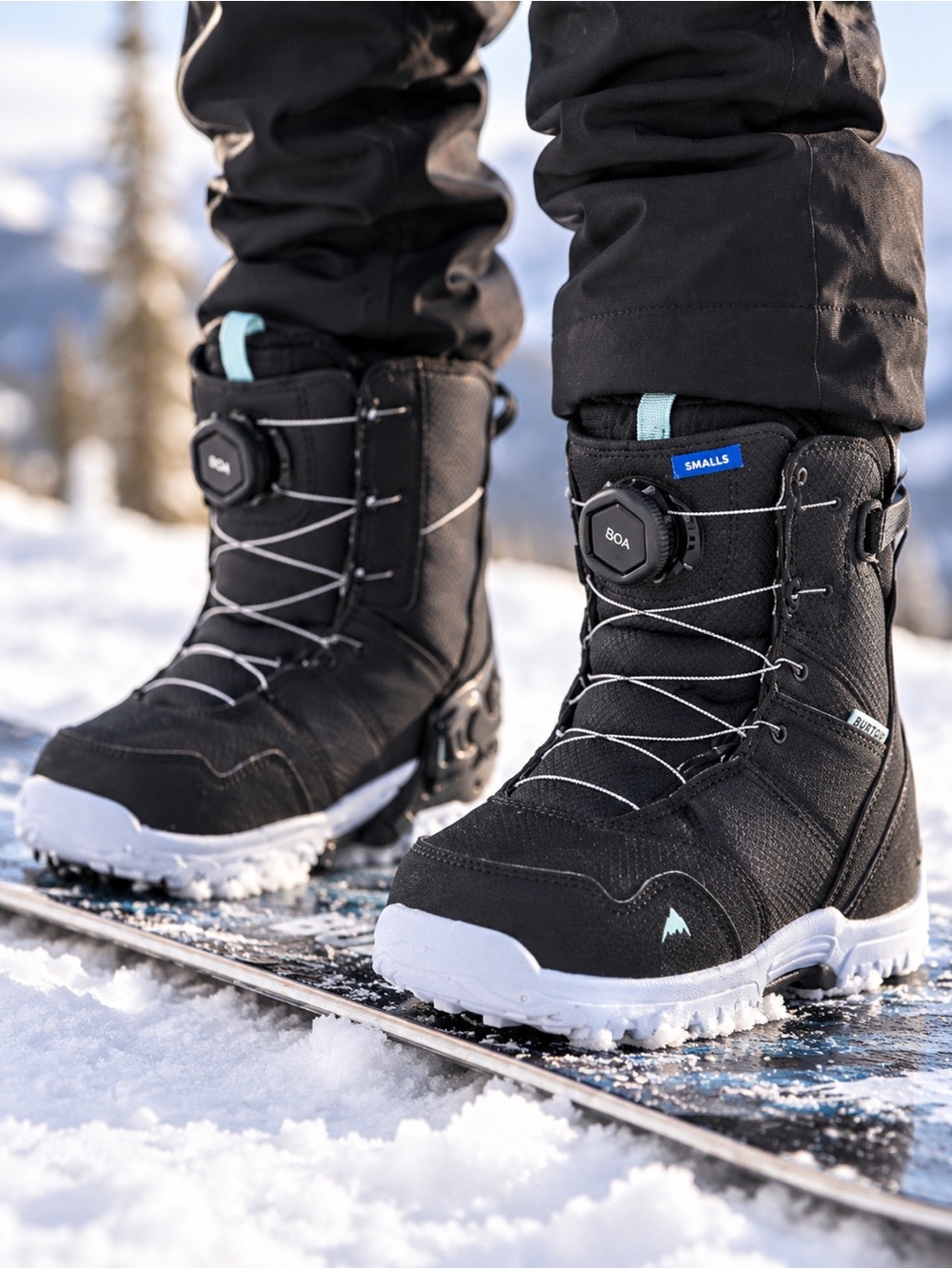 Burton Smalls BOA Kids Snowboard Boots Youth 6K Black